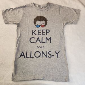 Doctor Who Keep Calm And Allons-y Graphic Tshirt Size XS